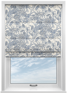 Maui, Indigo - Twist&Fit Roman Blind